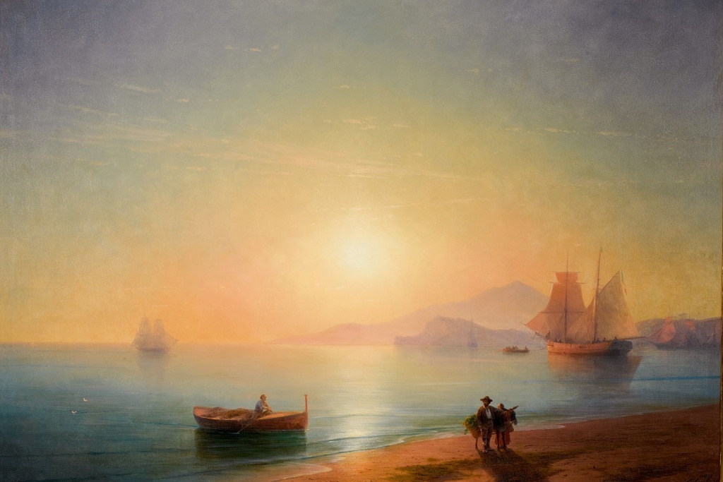 The Bay of Naples by the 19th century artist Ivan Aivazovsk was, for a brief time, the most expensive work of art sold onlineCourtesy of Sotheby's